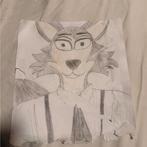 Hand-Drawn Wolf Character Sketch